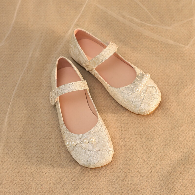 Soft and Comfortable~~ Girls' Hanfu Shoes 2026 New Style Chinese Style Children's Princess Cheongsam Shoes Ancient Style Cloth Shoes