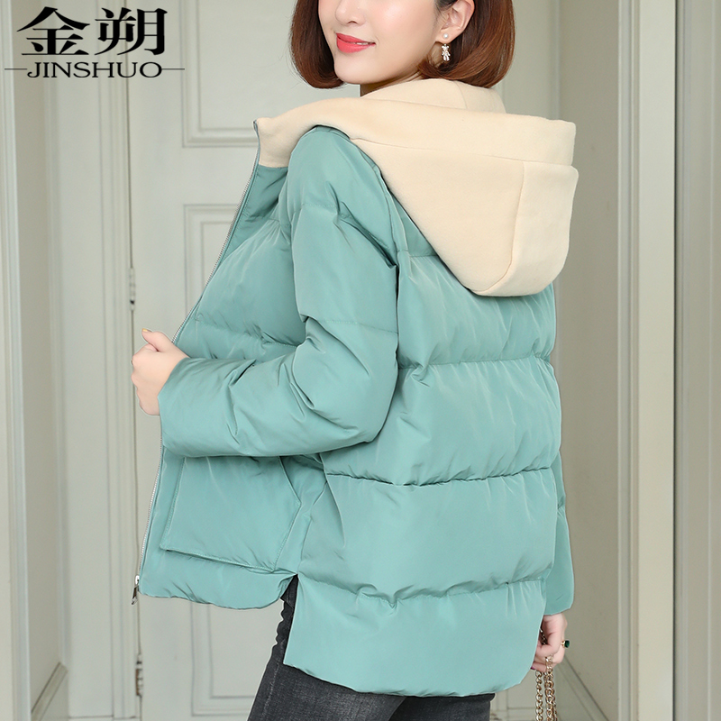 Cotton 2019 Hàn Quốc phiên bản bánh mì lỏng quần áo in nhỏ phụ nữ mới bông Quần áo ấm bông áo len mùa đông