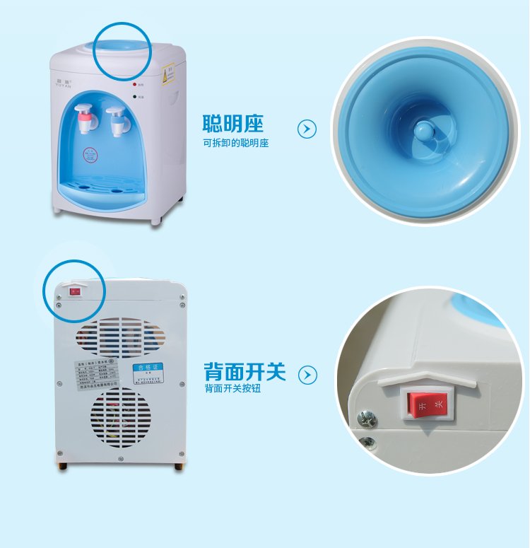 may loc nuoc Mini nước quả để bàn máy tính để bàn nóng và lạnh nhà nhỏ máy tính để bàn văn phòng tiết kiệm năng lượng đài phun nước uống để gửi xô nhỏ máy lọc nước nóng lạnh trực tiếp