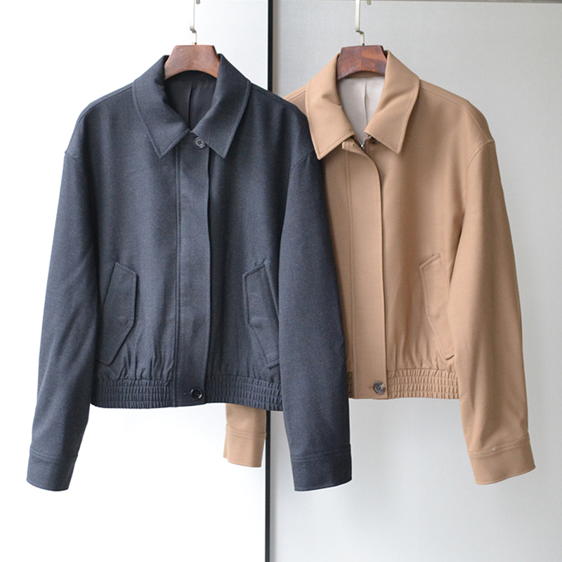 2025 Autumn/Winter New Style Lapel Wool Blend Short Jacket for Women, Three-Dimensional Tailoring, Height-Enhancing, Versatile for Commuting
