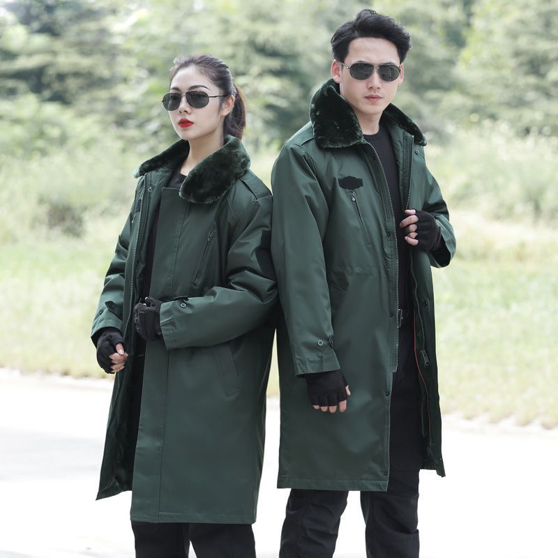 Winter Thickened Warm Military Cotton Coat Resistant Dirty Cotton Coat Long cotton padded jacket Anti-cold clothing Security for training cotton clothes-Taobao