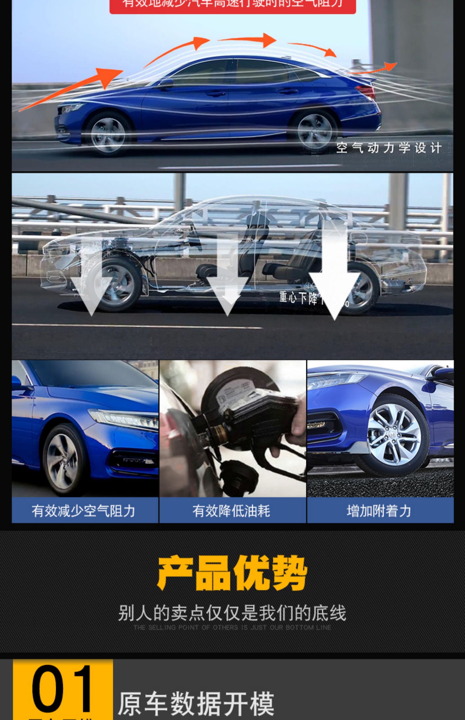 Mười thế hệ của Accord cánh sau sửa đổi cánh đuôi cố định cánh cuối hộp đột phá 18 đoạn 10 thế hệ Accord trang trí hỗn hợp Cánh gió ô tô đẹp