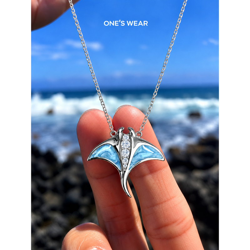 Manta Necklace Ocean Women's Fashion Clavicle Chain Light Luxury Jewelry Devil Fish Maldives 18K Gold Plated Manta Necklace Ocean Women's Fashion Clavicle Chain Light Luxury Jewelry Devil Fish Maldives 18K Gold Plated