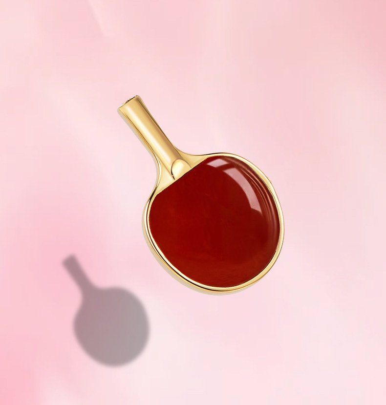 Серебряное ожерелье 梵誓红色玉髓乒乓球项链女轻小众设计吊坠礼物高级感配饰首饰饰品 One swear