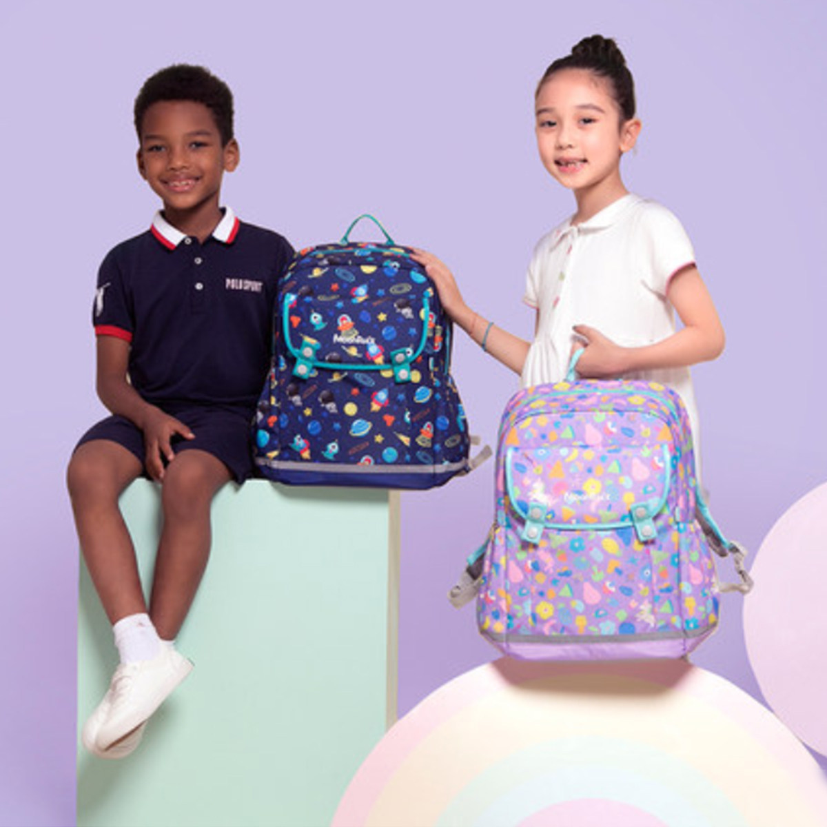 MoonRock Dream Rock Book Pack Lightly Reduces Mass Capacity Children's Backpack for 36th Grade Boys and Girls