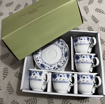 Foreign Trade Export English Golden Classical Green Flower Coffee Cup