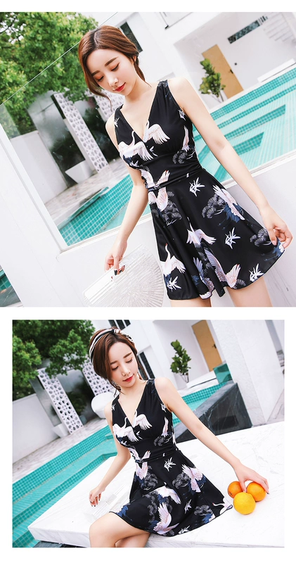 Áo tắm nữ Xiêm Hàn Quốc ngực nhỏ gợi cảm tụ tập Bụng thon gọn bụng phẳng lì cỡ lớn váy liền áo tắm nóng xuân