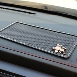 High Temperature Resistant Car Anti-Slip Mat, Creative Women's Car Dashboard Storage Mat 30*15, Mobile Phone Ornament Anti-Slip Mat