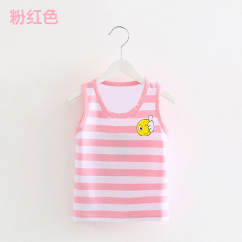 18 trẻ em vest nam và nữ không tay T-Shirt chàng trai và cô gái mùa hè không tay áo trẻ em mùa hè cotton