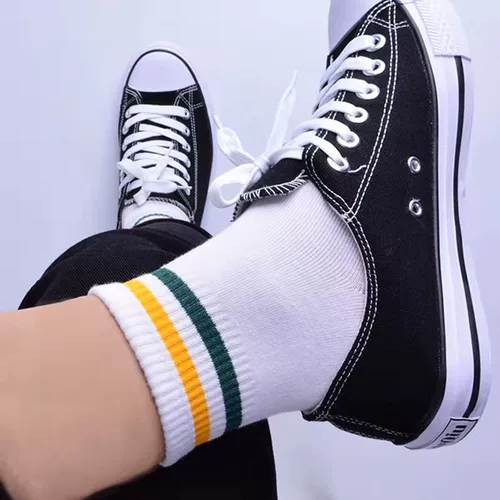 Спортивные носки для мальчиков, белые гольфы для школьников, средней длины, осенние