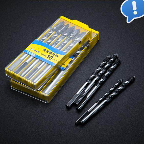 Multi-function alloy threaded triangle drill electric drill metal tile ceramic cement wall mounting drill