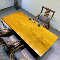 Bahua Large Board Solid Wood Tea Table Whole Africa Teak Wood Log Okan Office Tea Table Zen of Chinese Peach Wood Chinese