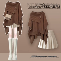 Абрикосовая шерстяная юбка [одиночная часть] [Свитер осень и зимняя женщина ленивая ветер/свитер