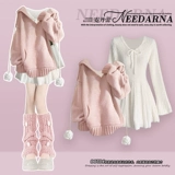 Miu in miu style, вязаное платье в студенческом стиле, ранняя осень 2025, маленькая юбка-свитер с допамином