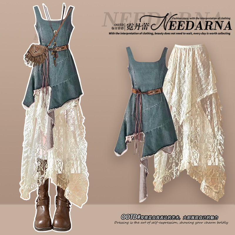 Prairie Xinjiang Travel Outfit: Western Cowboy Dress, Stunning Summer Bohemian Vacation Style Long Dress Prairie Xinjiang Travel Outfit: Western Cowboy Dress, Stunning Summer Bohemian Vacation Style Long Dress