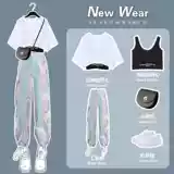 Модный летний комплект, штаны, в западном стиле