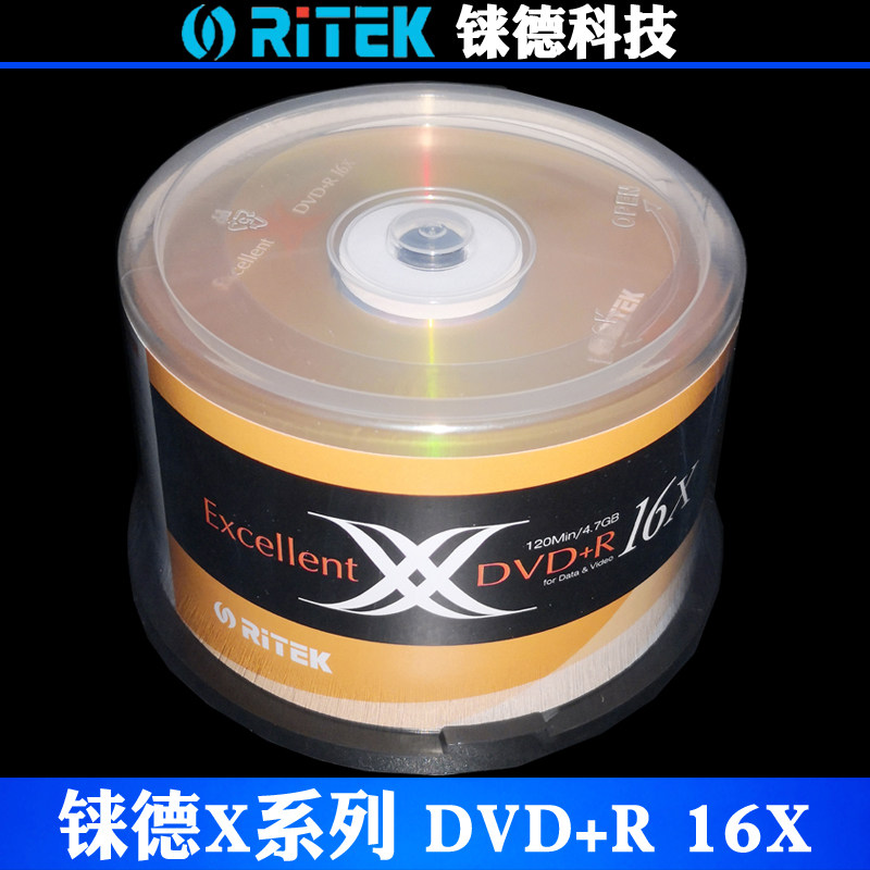 Rhenus X Series DVD R 16X blank CD recording disc RITEK Dual X Series 50 Sheet Barrel Fit