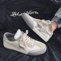 Mens shoes 2021 spring and summer new Korean prints with small white shoes with low help breathable plate shoes casual 100 lap sails shoes