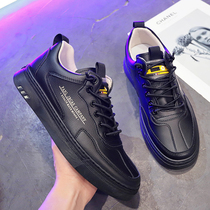 Mens shoes 2021 Fall new Korean version trendy 100 lap shoes Inn wind leather shoes Young sports casual boomer shoes