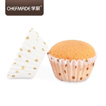 chefmade school chefs high temperature resistant cake paper to 100 maffin cake cupcakes baking cupcakes golden wave points