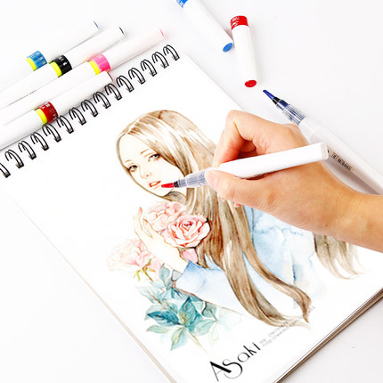 Show Pink Brush Shiny Paint Calligraphy Show Lpen Soft Head Add Ink Comic Hook Line Pen Suit