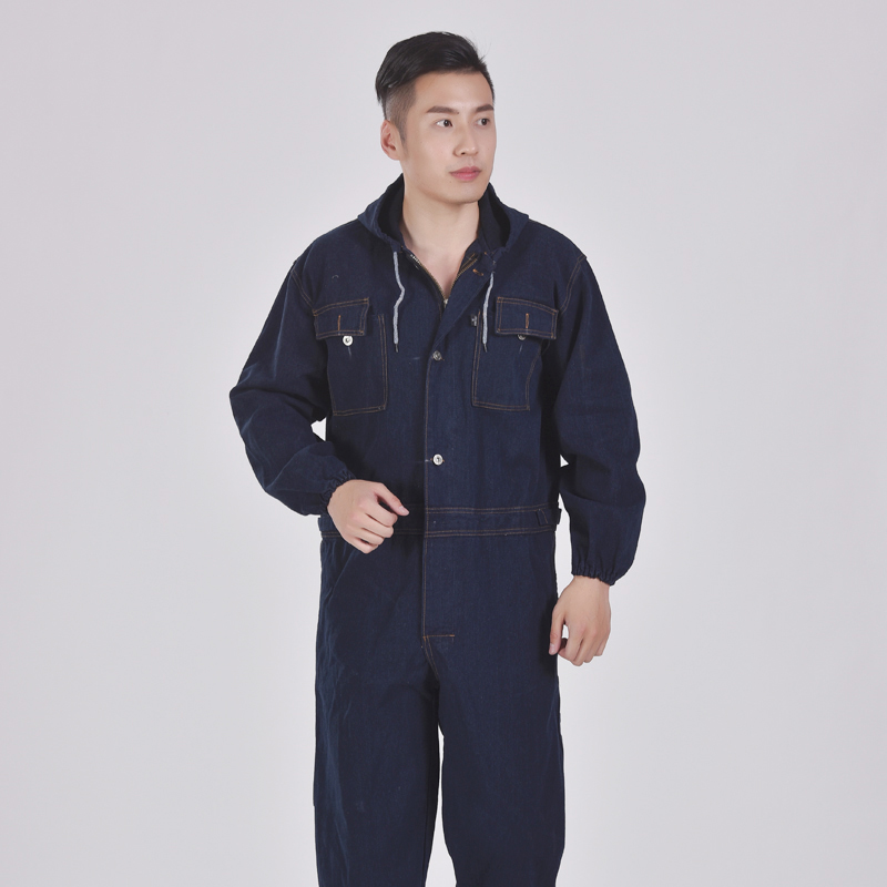 Đỉnh cao của những người đàn ông mặc denim núi công việc cơ thể của điện sửa chữa hơi hàn cơ khớp chống bụi bông mặc quần áo sửa chữa máy hơi nước