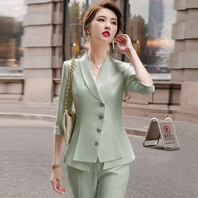 Suit jacket women's summer thin Korean version net red small suit women's suit Western style British style slim casual top