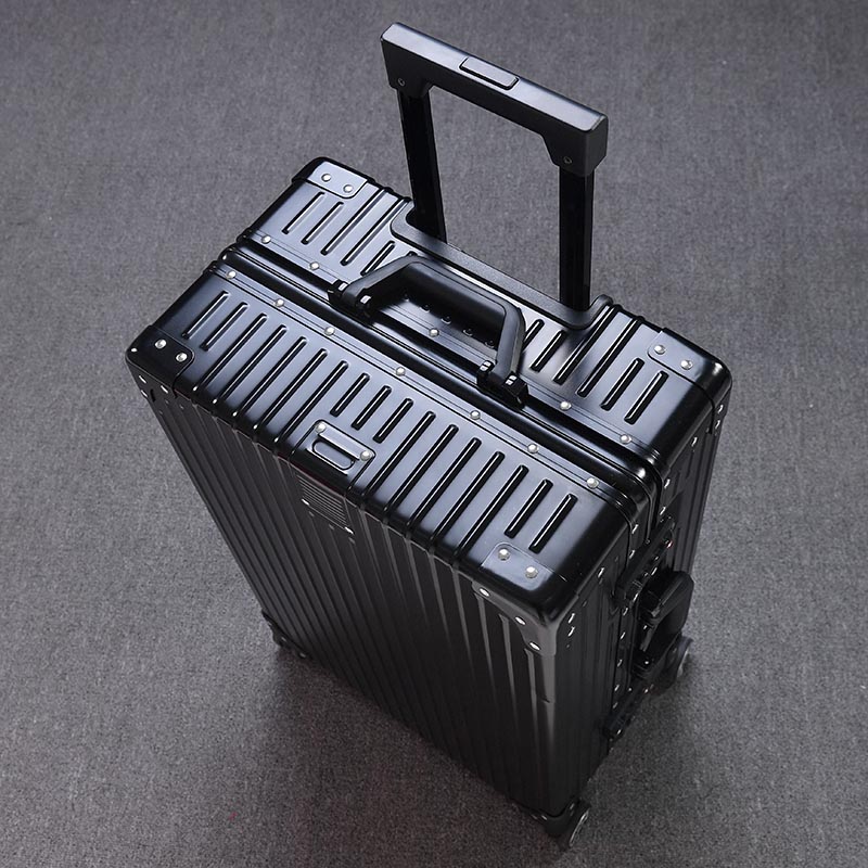 Royal travel all-aluminum luggage metal aluminum-magnesium alloy trolley case tide men and women universal wheel 20 24 26 inch suitcase