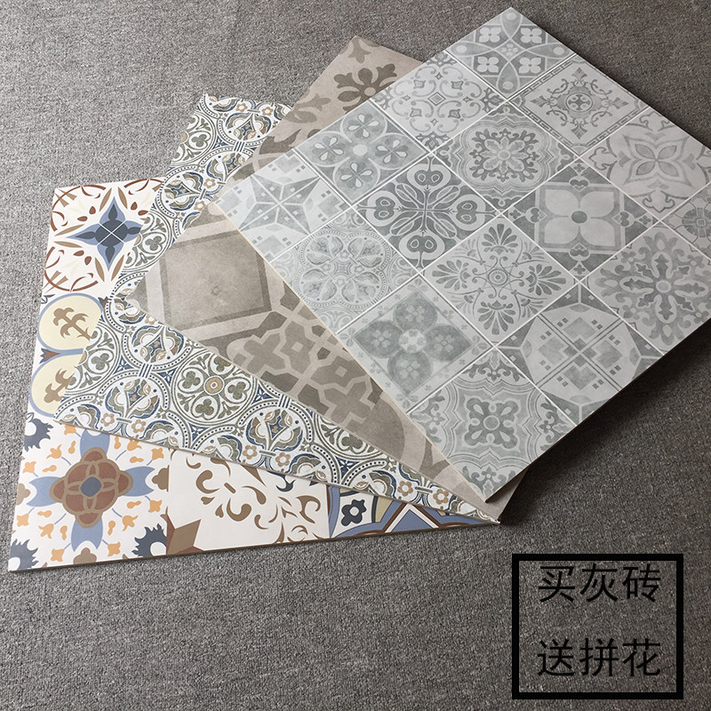 European retro tile 600x600 living room dining room floor tile antique industrial style cement tile parquet floor tile