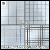 Nordic White Sublight Square Lattice Tile Toilet Anti Slip Balcony Kitchen Wall Brick White Rabbit Ceramic Mosaic