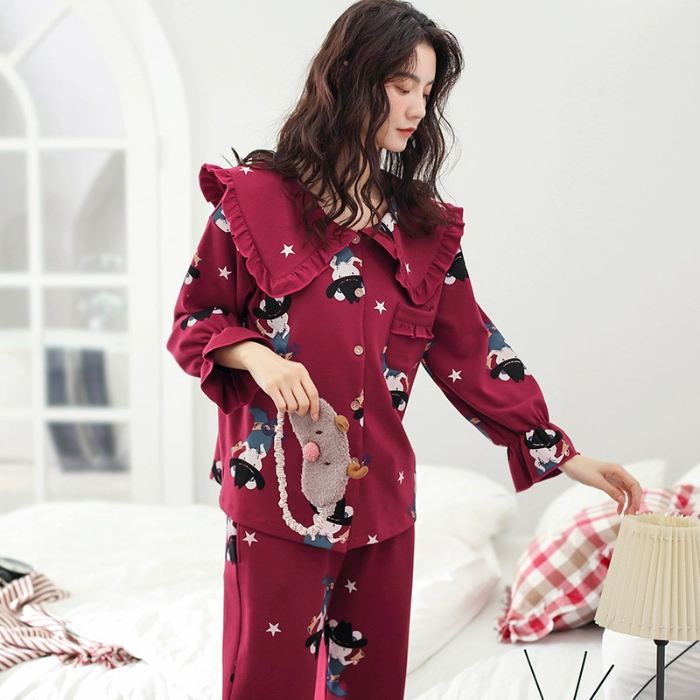 Quần áo giam giữ mùa xuân và mùa hè phần cotton tinh khiết mỏng dành cho phụ nữ mang thai bộ đồ ngủ của phụ nữ mang thai và cho con bú sau khi sinh ngày 7 tháng 6 dịch vụ tại nhà - Giải trí mặc / Mum mặc