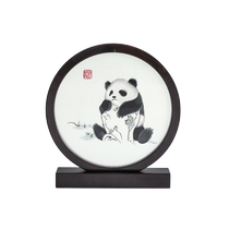 Shujiang Jinyuan Panda Zitang Donglai hand-embroidered Shu embroidery double-sided embroidery screen special gifts Chengdu souvenirs