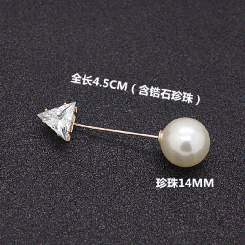 Convenient and practical, a variety of double-headed pearl one-word pin brooches, simple large pins, anti-light pin buckles