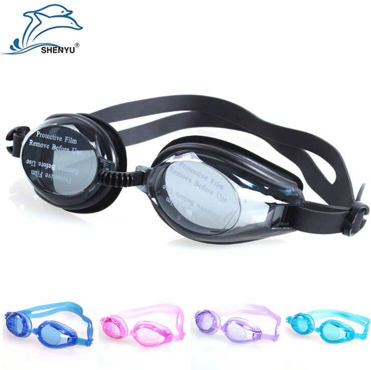 Men's and women's solid-color swimming goggles, leisure swimming goggles, children's adult swimming goggles, bagged high-definition, anti-horizontal light