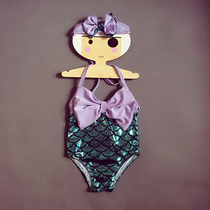 Mermaid childrens swimsuit girl Korean little Princess cute baby baby one-piece swimsuit girl swimwear