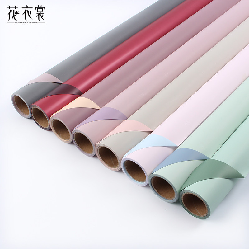 Han Style Two-sided Bicoloured Oya Paper Drum Flowers Wrapping Paper Rose Flowers Aperitig Paper Flower Bouquet Packaging Material