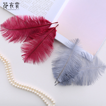 Floral feather South African ostrich fur embelles flower bouquet feather bouquet with floral box DIY accessories down hair