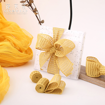 Flower dress flower packaging ribbon colorful ribbon bouquet floral packaging belt solid color cotton belt DIY cake strap