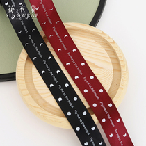 New flower clothes bouquet packaging ribbon floral ribbon ribbon polyester printing belt florist gift box packaging material