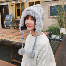 ZIY hat Winter female Korean version of fashion wild autumn cute wool women cycling wind rabbit hair Lei Feng hat