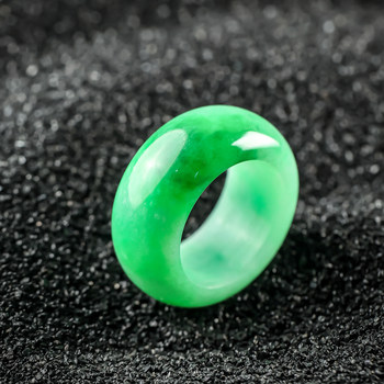 Yangzi jewelry laokeng bing green jade ring