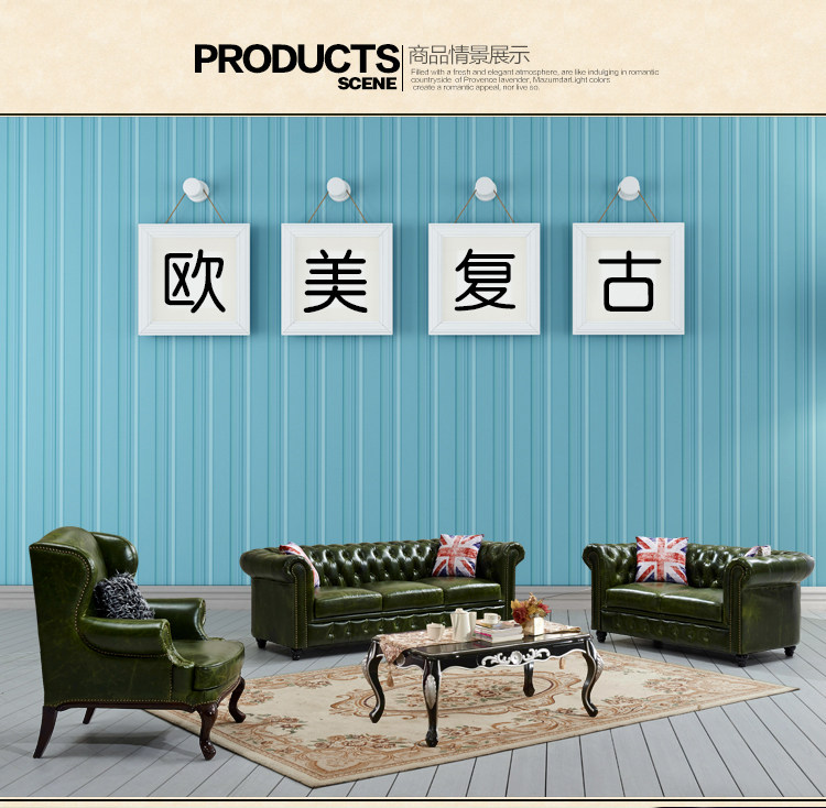 Nordic retro leather sofa imported from Italy to make old crack oil wax leather sofa three-person leather sofa