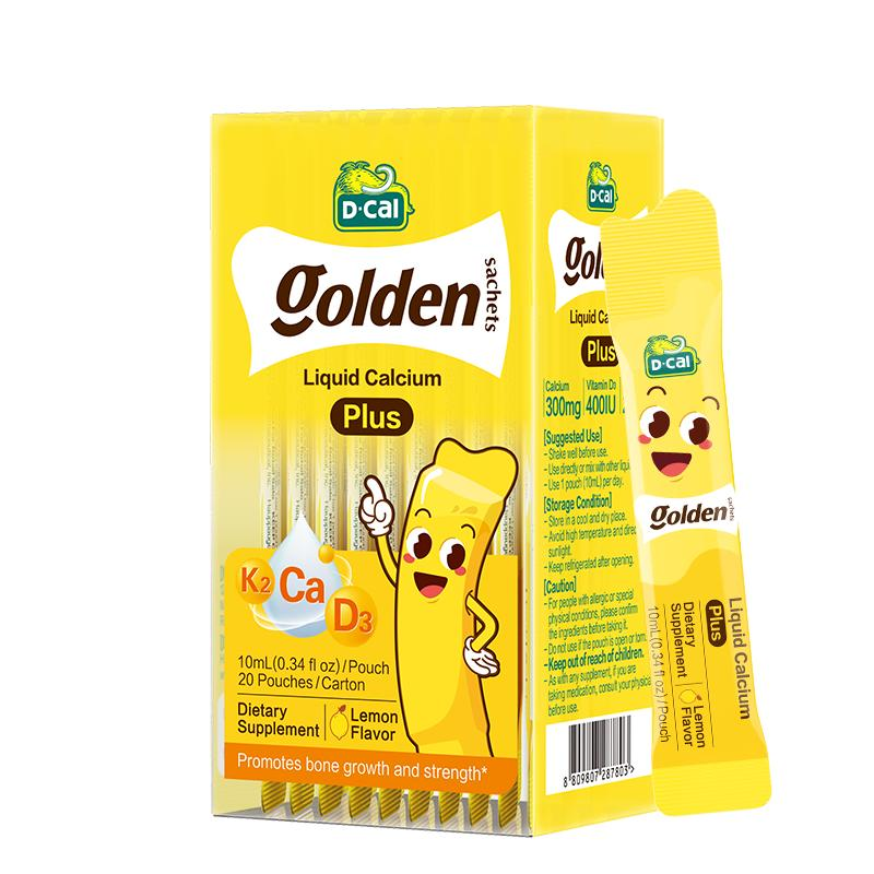 Dcal Diqiao Little Yellow Strip Liquid Calcium Plus Calcium Citrate for Infants, Children, and Adolescents Calcium Supplement D3K2 Official Genuine Product