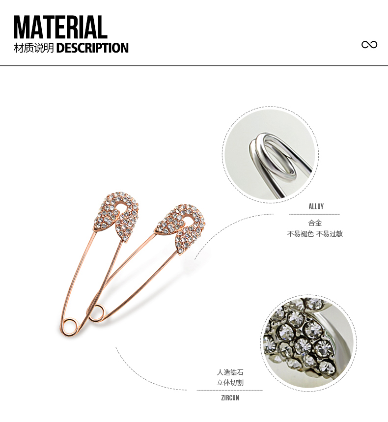 Broche femme en Zircon diamant - Ref 1172057 Image 23