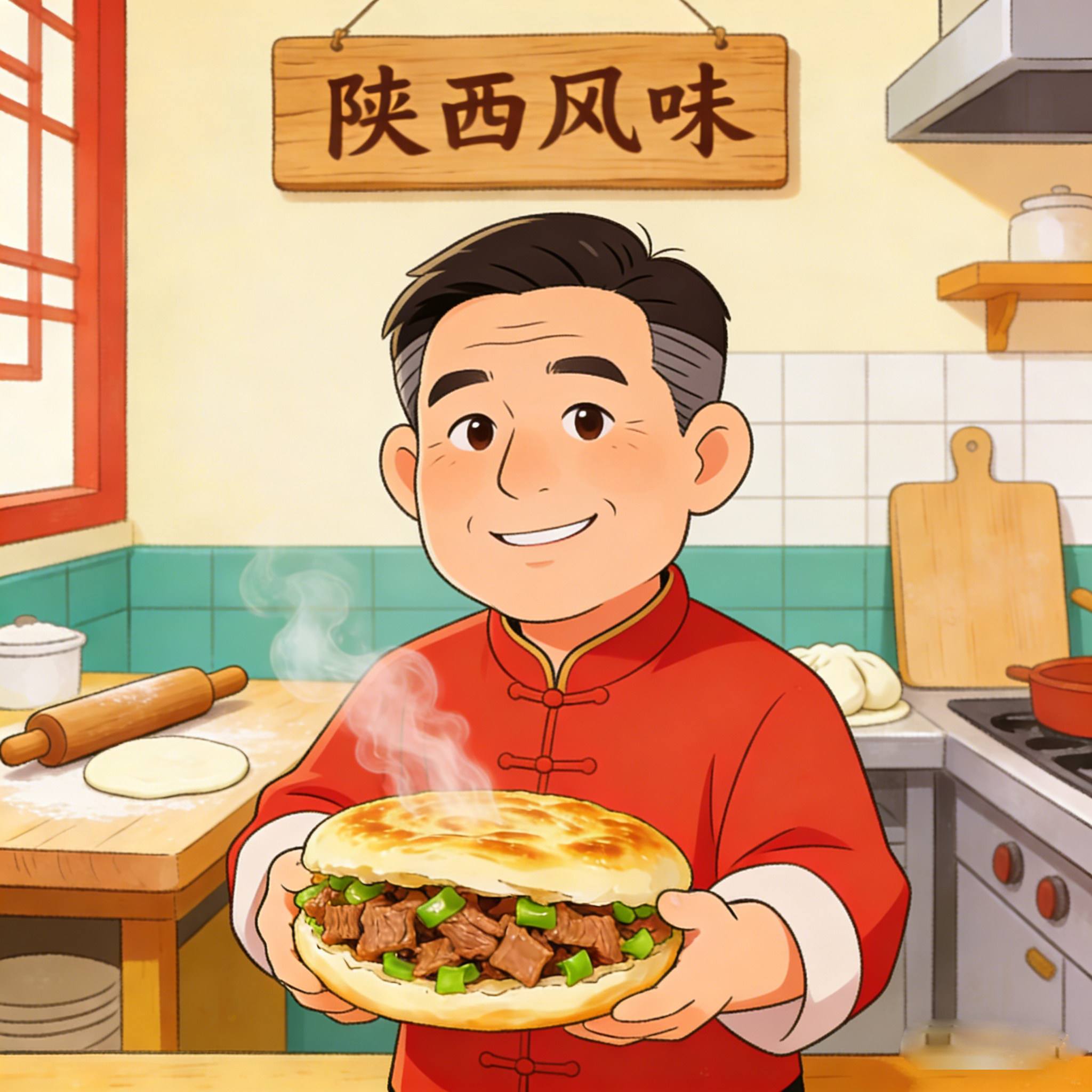 凯叔陕西美食的LOGO