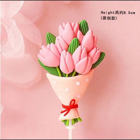 母亲节生日蛋糕摆件网红同款围裙妈妈母亲花束甜品台装扮软陶人偶