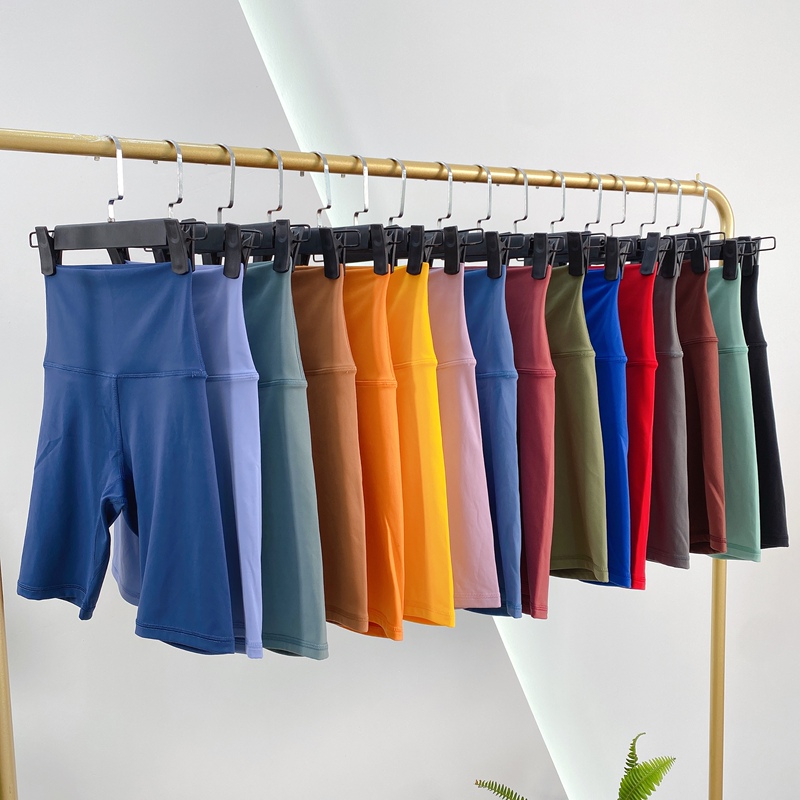 Yoga Pants for Women, Cycling Pants, Sports Fitness 5-Point Shorts, High-Waisted Peach Butt Running Shorts