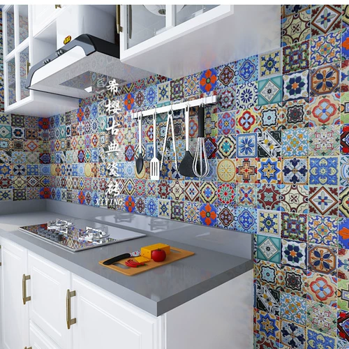 Горячая рука -пленка маленькие цветочные кирпичи северный средиземноморский лист цветочный лист 100 садовый кирпич