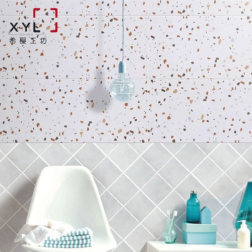 Европейская простота вода шлифование камень ярко -легкий фарфоровый лист 300600 кухня туалетная плитка ресторан ресторан торговые центры плитка магазина одежды