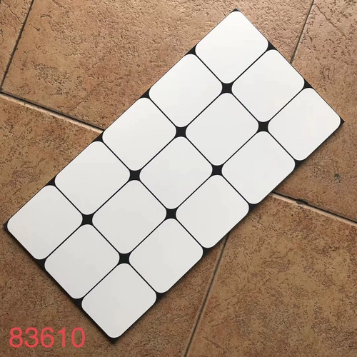 Американская страна Черно-белая восьмиугольная имитация мозаика маленькая цветочная плитка 300 не скользящие плитки на полу в ванной комнате кухонные настенные плитки фон